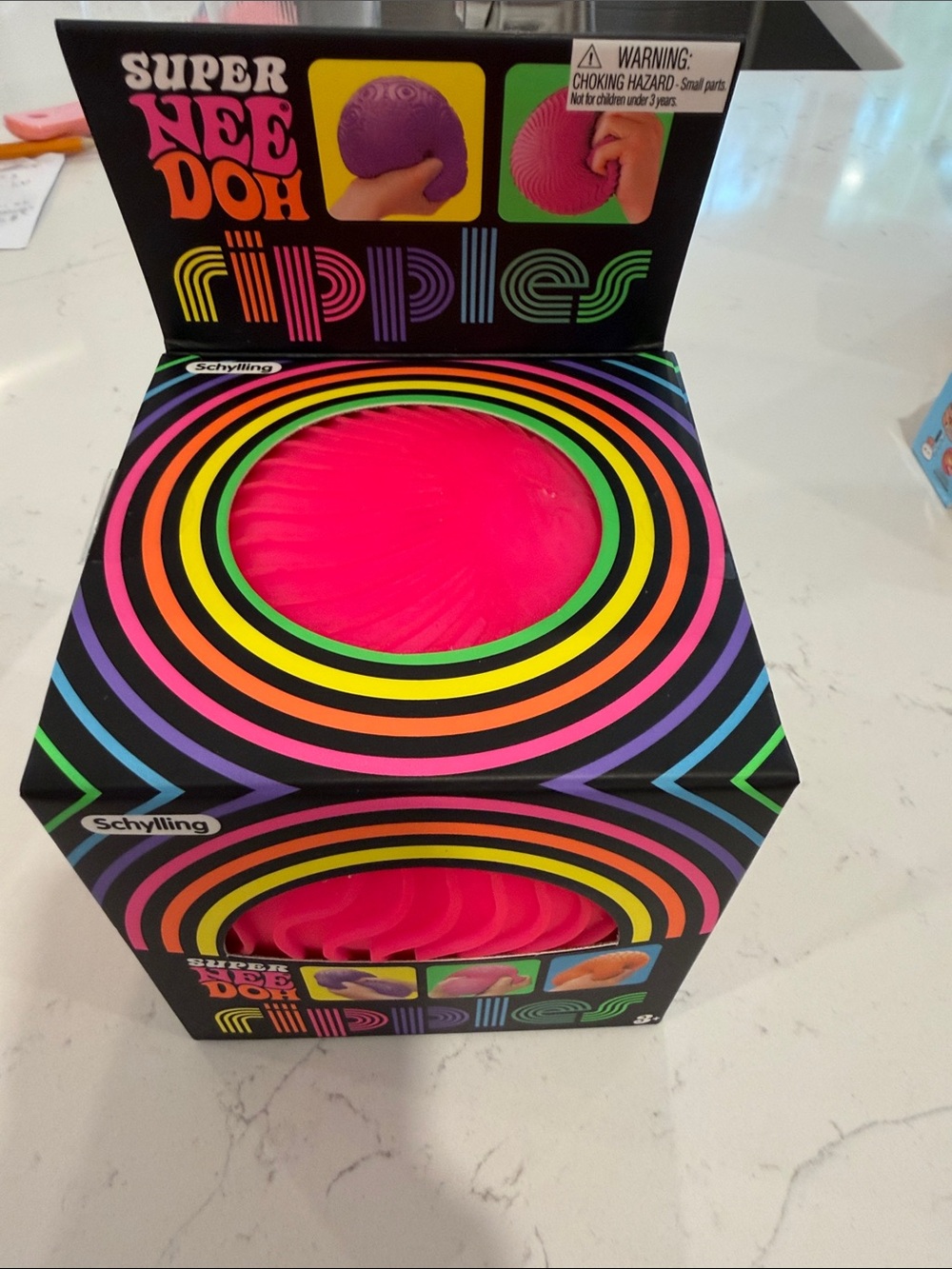 Super NeeDoh Ripples Sensory Toy - Bright Pink